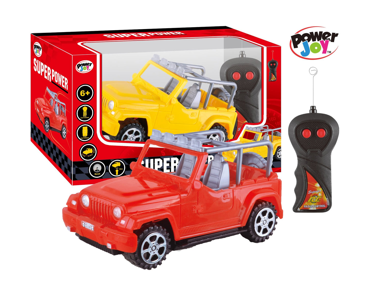 Power Joy Remote Control Super Power 1/24 Single Channel Battery Operated (Styles Vary)