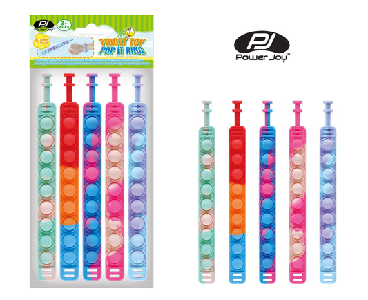 Fidget Toy Pop It Ring 5Pcs