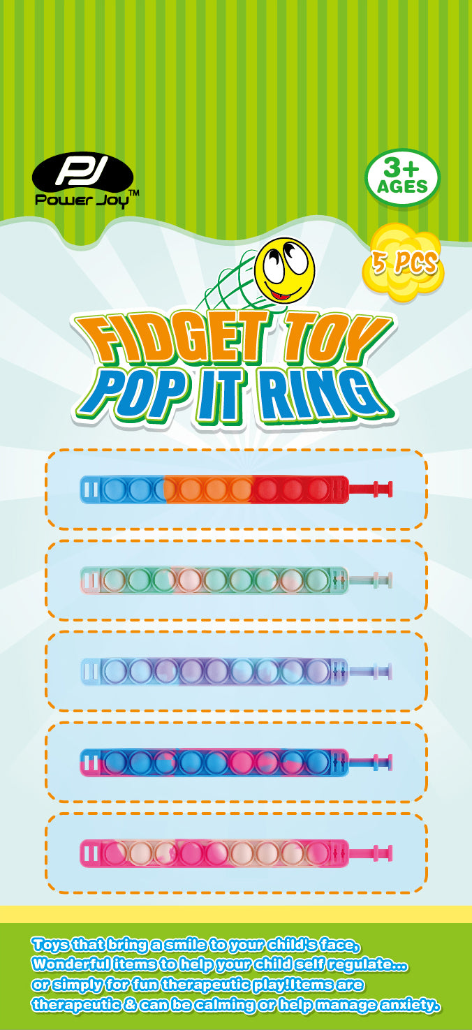 Fidget Toy Pop It Ring 5Pcs