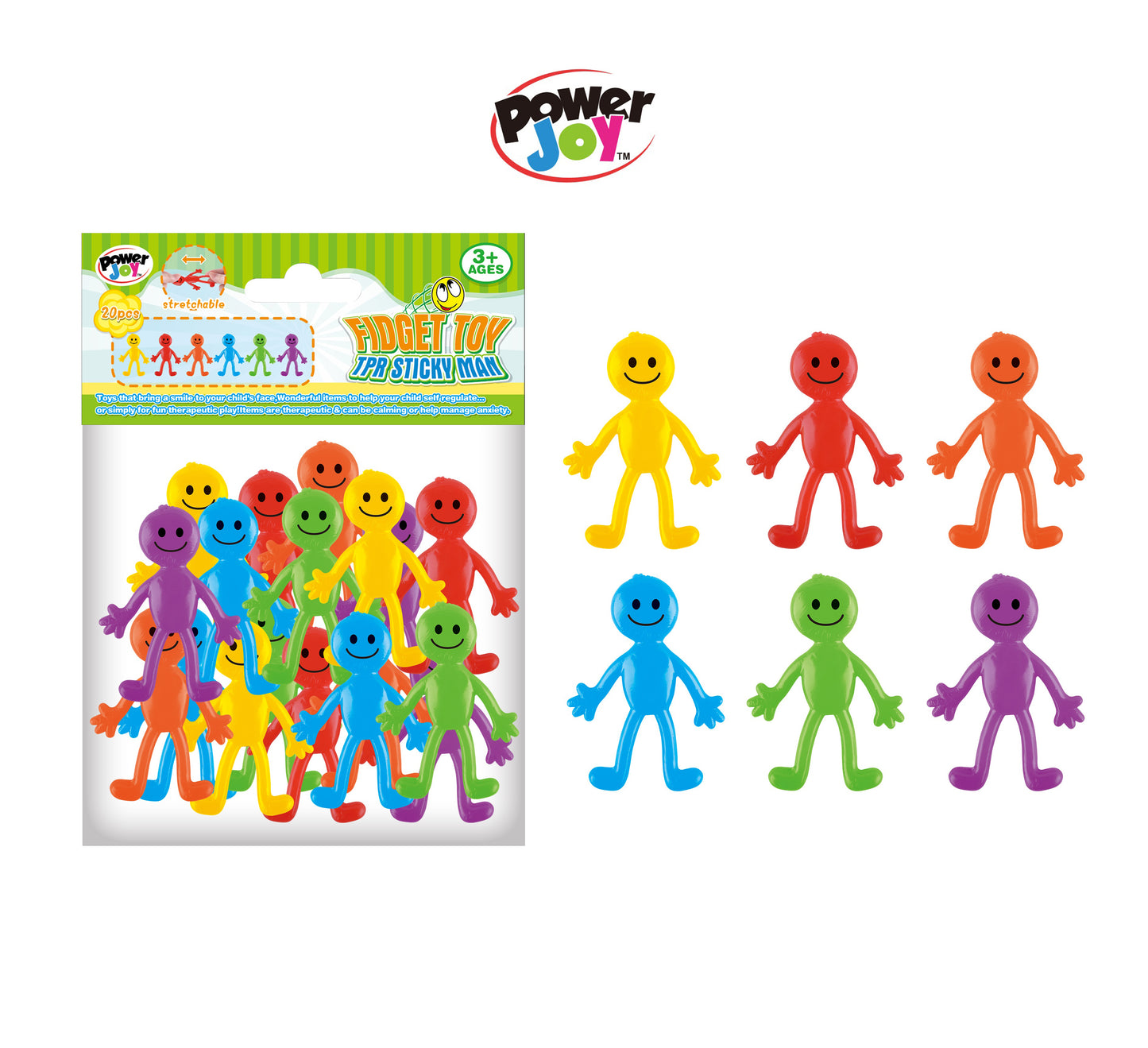 Fidget Toy Sticky Man 20 Pieces