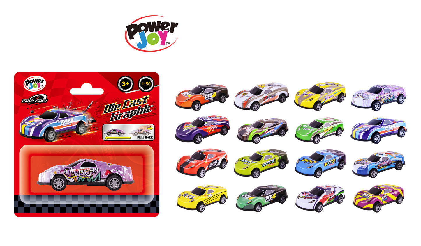 Power Joy - Vroom Vroom Die-Cast Graphic Car (Styles Vary - One Supplied)