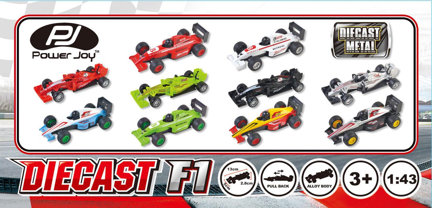 Power Joy Vroom Diecast F1 1/43 (Styles Vary - One Supplied)