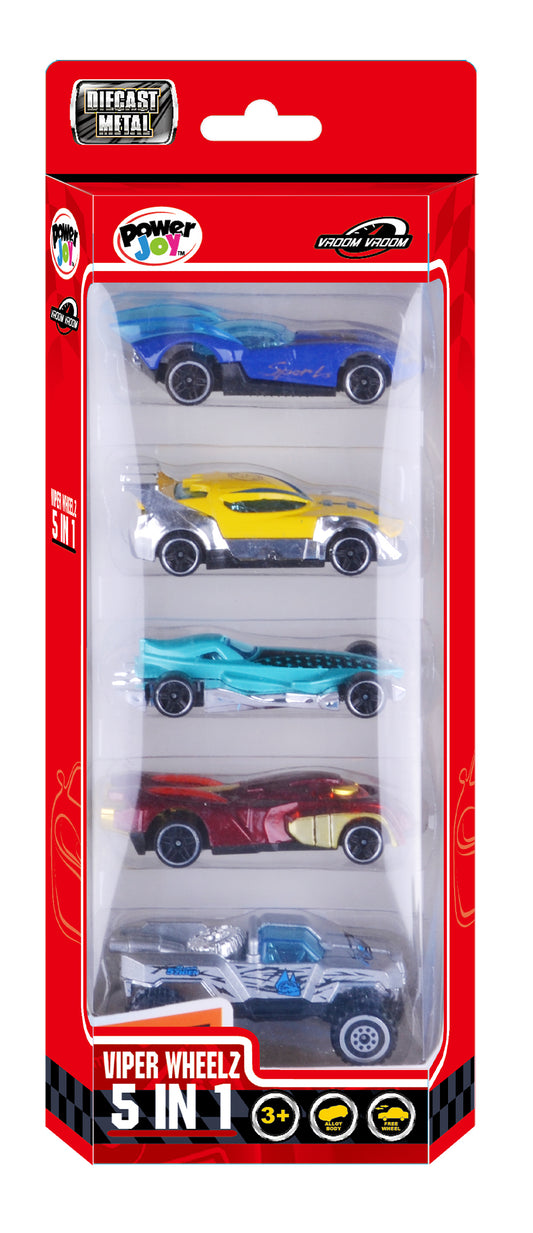 Power Joy Vroom Vroom Diecast 1/64 Viper Wheelz 5 In 1