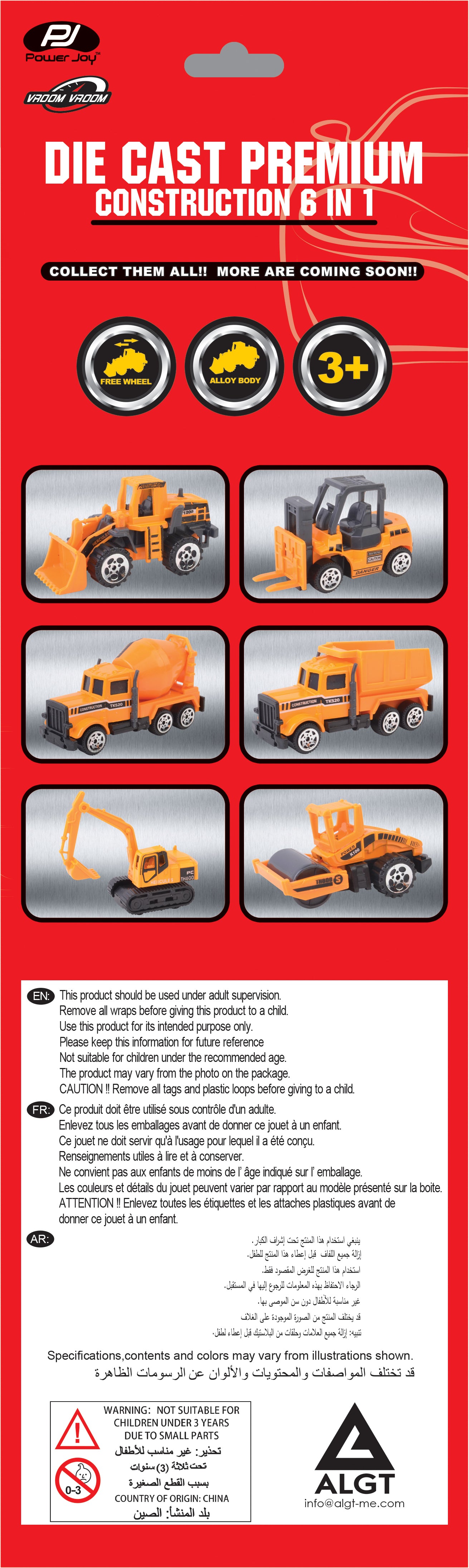 Power Joy Die Cast Premium Construction 6 In 1