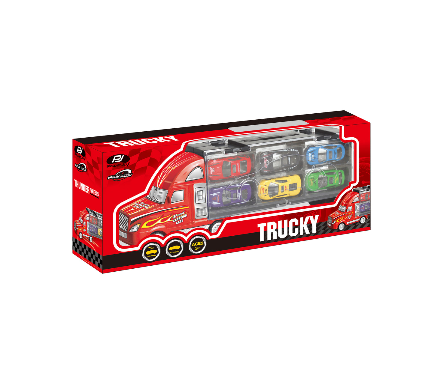 Power Joy Vroom Diecast Trucky 6pcs
