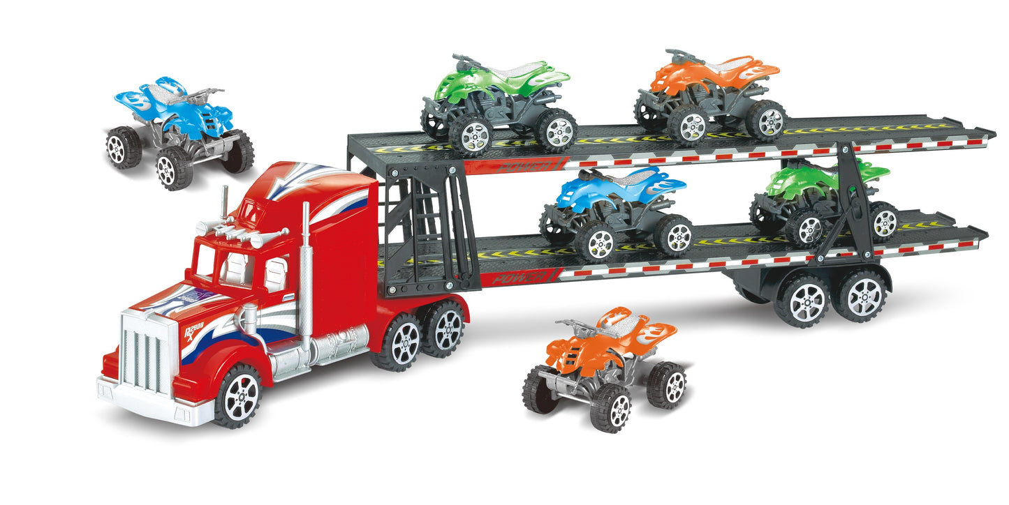 Power Joy Vroom Vroom Trailer Car Set 6 Pcs