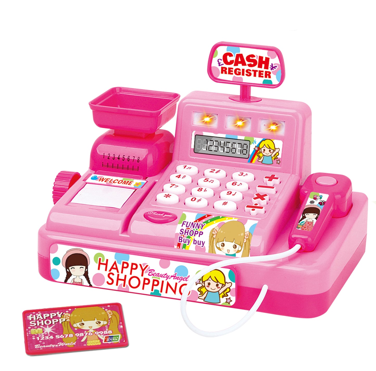 Power Joy Yum Yum Cash Register Grocery Toy Battery Operated (Styles Vary)