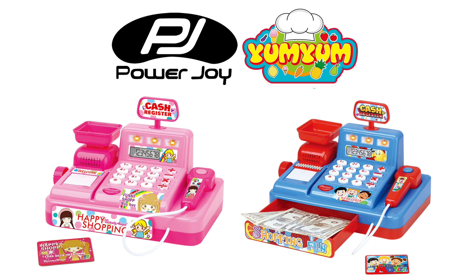 Power Joy Yum Yum Cash Register Grocery Toy Battery Operated (Styles Vary)