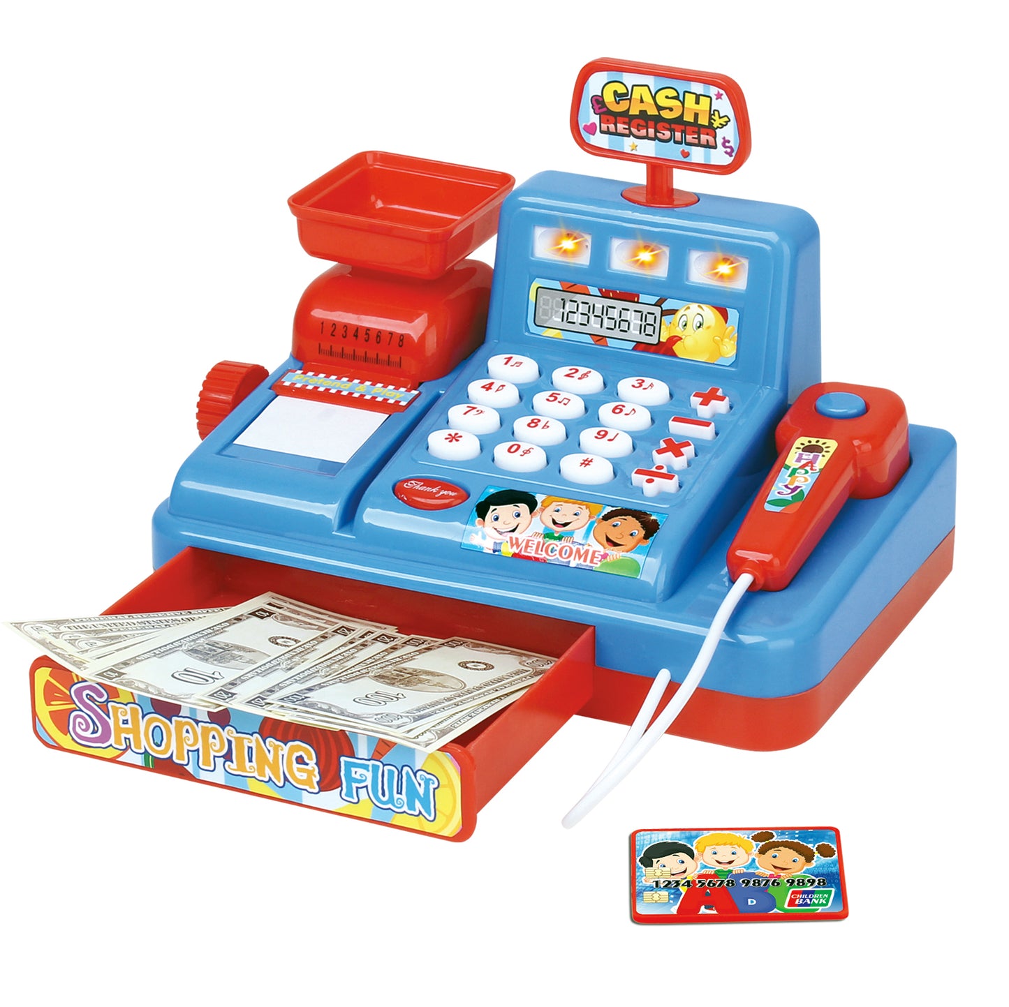 Power Joy Yum Yum Cash Register Grocery Toy Battery Operated (Styles Vary)