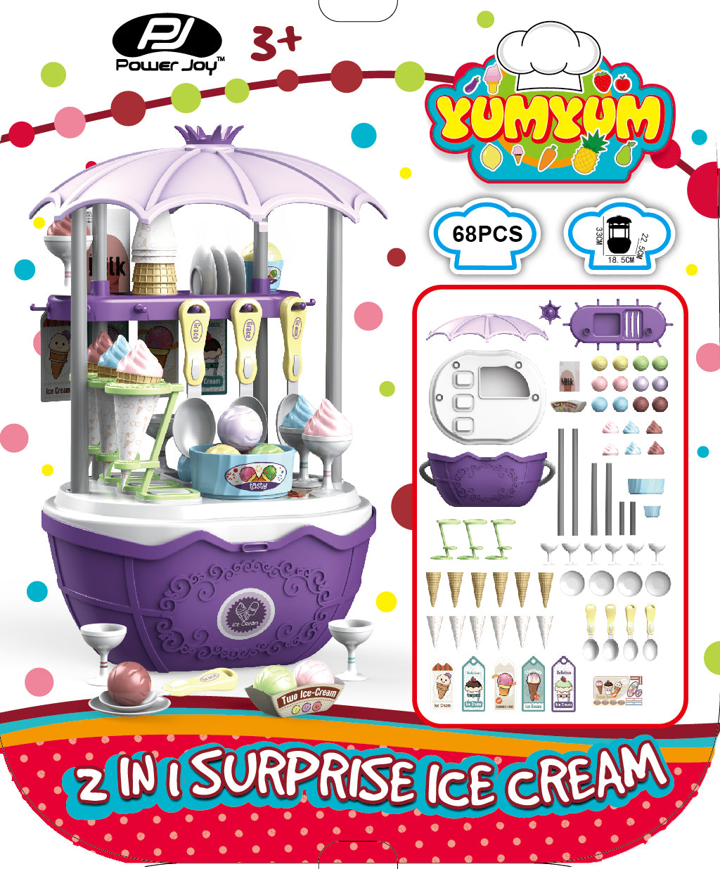Power Joy Yumyum Surprise Kitchen & Icecream (Ice Cream Truck 2 In 1)