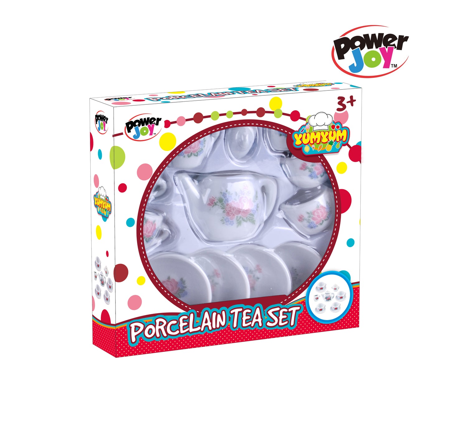 Power Joy - Yumyum Porcelain Tea Set - 9 Pcs