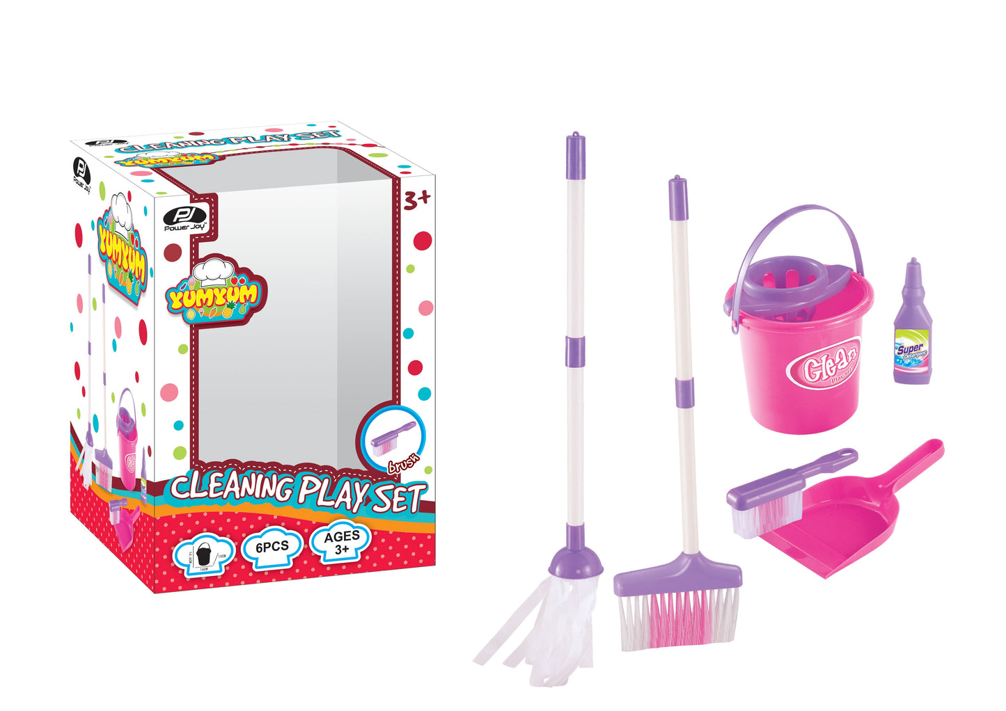 Power Joy - Yumyum Cleaning Play Set - Pink