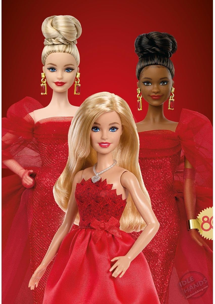 Barbie 80th Anniversary Ruby-Red Celebration Fashion Doll