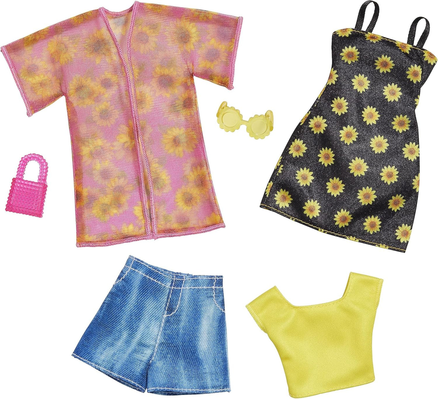 Barbie Fashion Packs, with Doll Clothes and Accessories for Two Outfits in One Fashion Pack GWF04, Multicolour