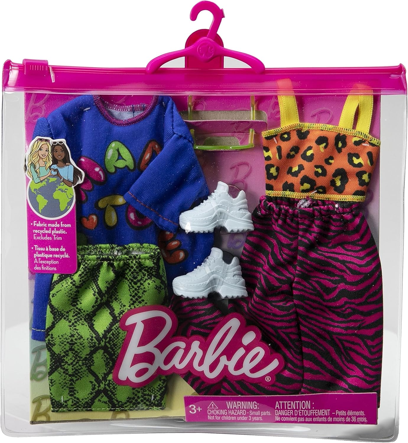 Barbie Fashion Packs, with Doll Clothes and Accessories for Two Outfits in One Fashion Pack GWF04, Multicolour