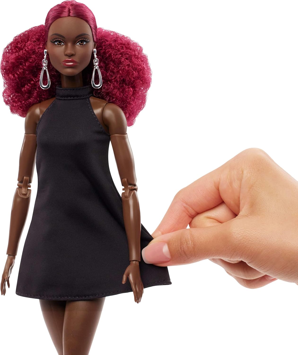 Barbie Basics Collectible Doll, Model 03 With Red Curly Hair, Black Dress & Boots