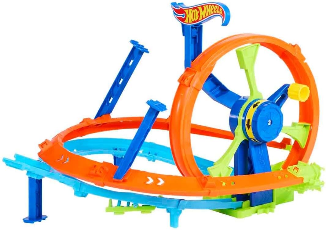 Hot Wheels Rapid Launch & Loop Playset With 1:64 Scale Die-Cast Toy Car, Crash & Track Set