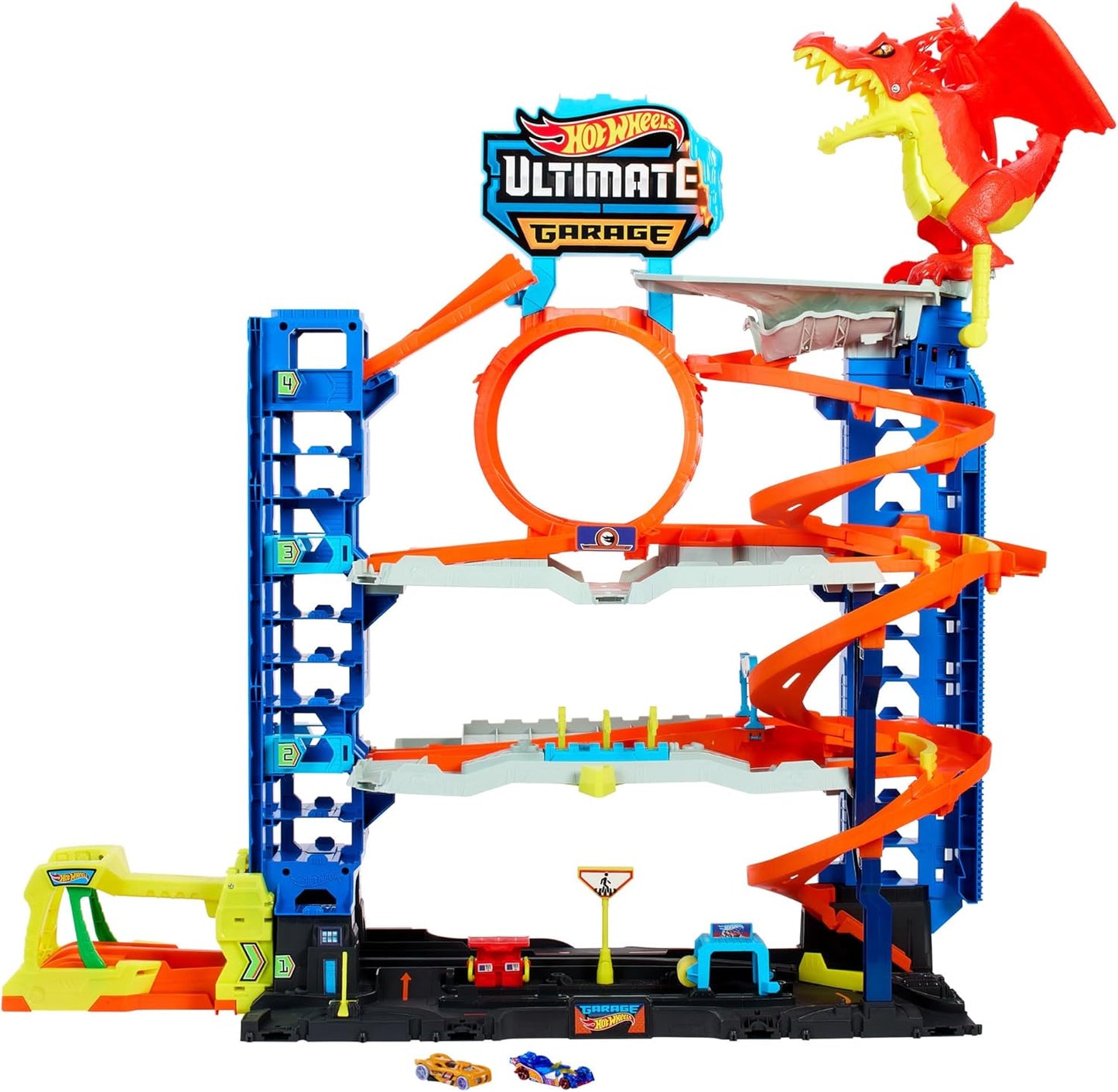 Hot Wheels City Ultimate Garage Playset From ÒLet's RaceÓ With 2 Toy Cars & Storage For 50+ Cars