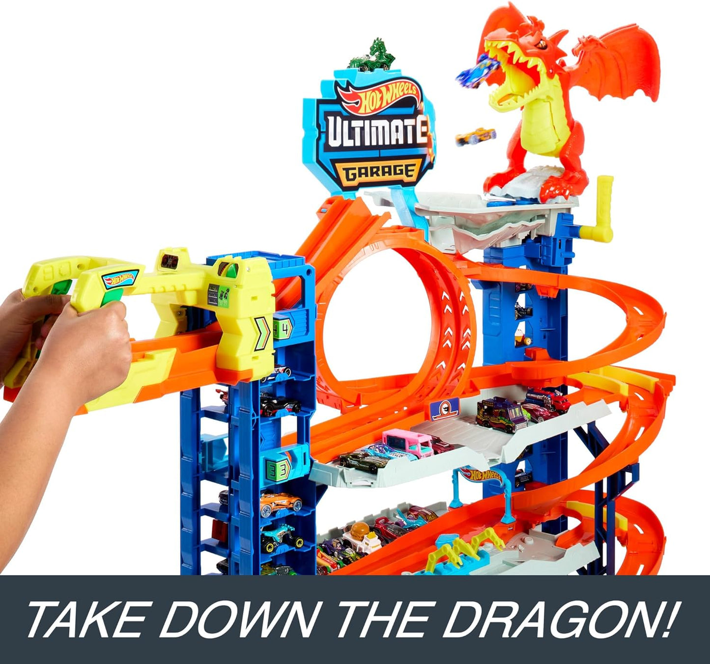 Hot Wheels City Ultimate Garage Playset From ÒLet's RaceÓ With 2 Toy Cars & Storage For 50+ Cars