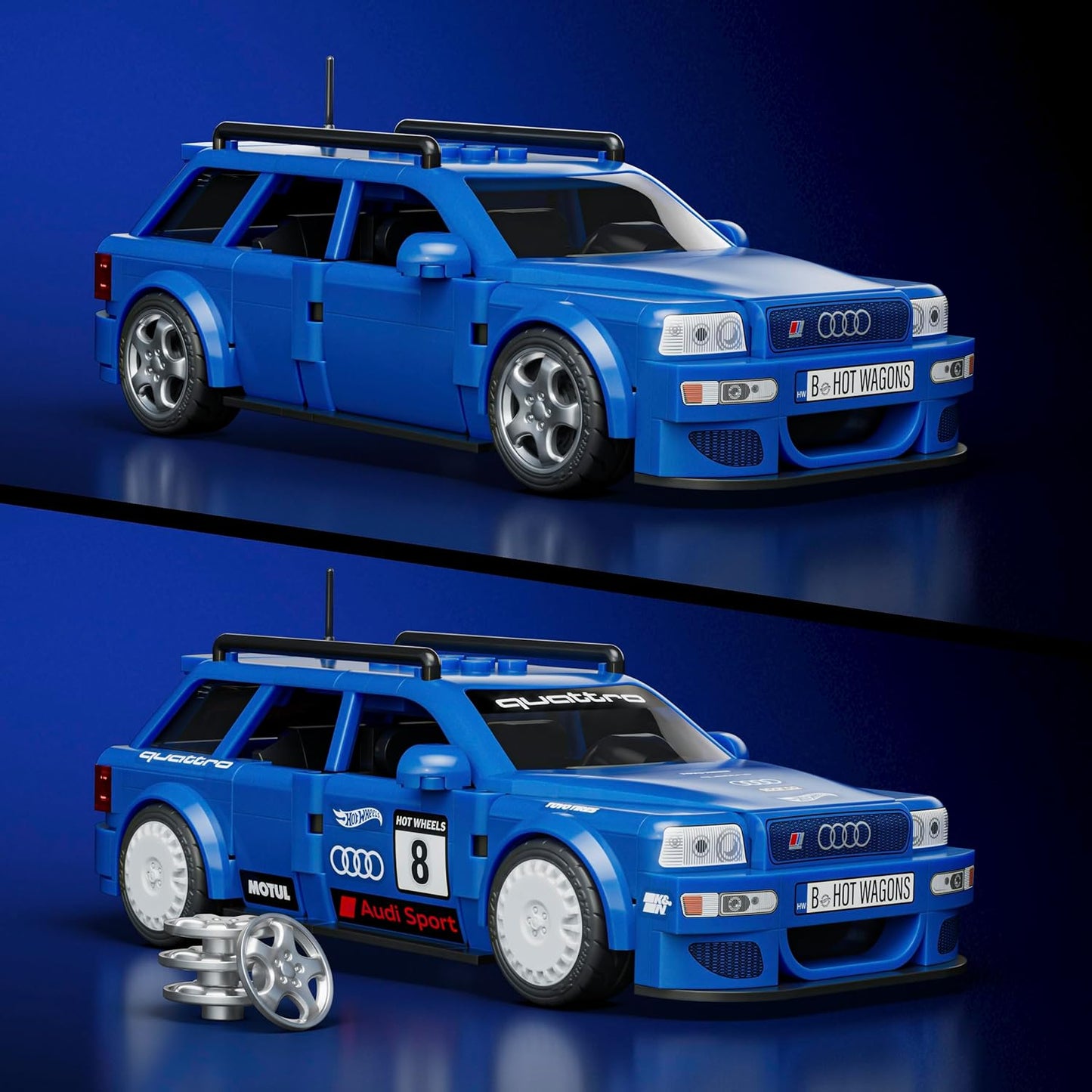 Hot Wheels Audi Avant RS2 Building Toy Kit (253 Pieces), For Collectors