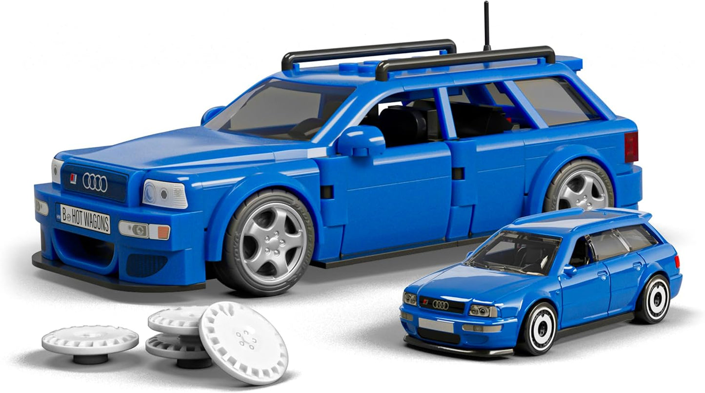Hot Wheels Audi Avant RS2 Building Toy Kit (253 Pieces), For Collectors