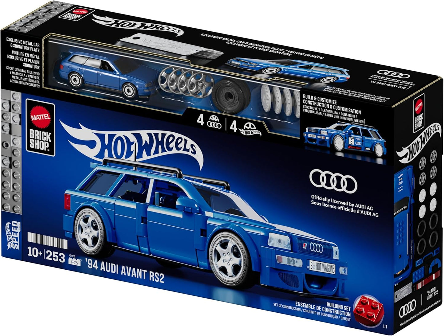 Hot Wheels Audi Avant RS2 Building Toy Kit (253 Pieces), For Collectors