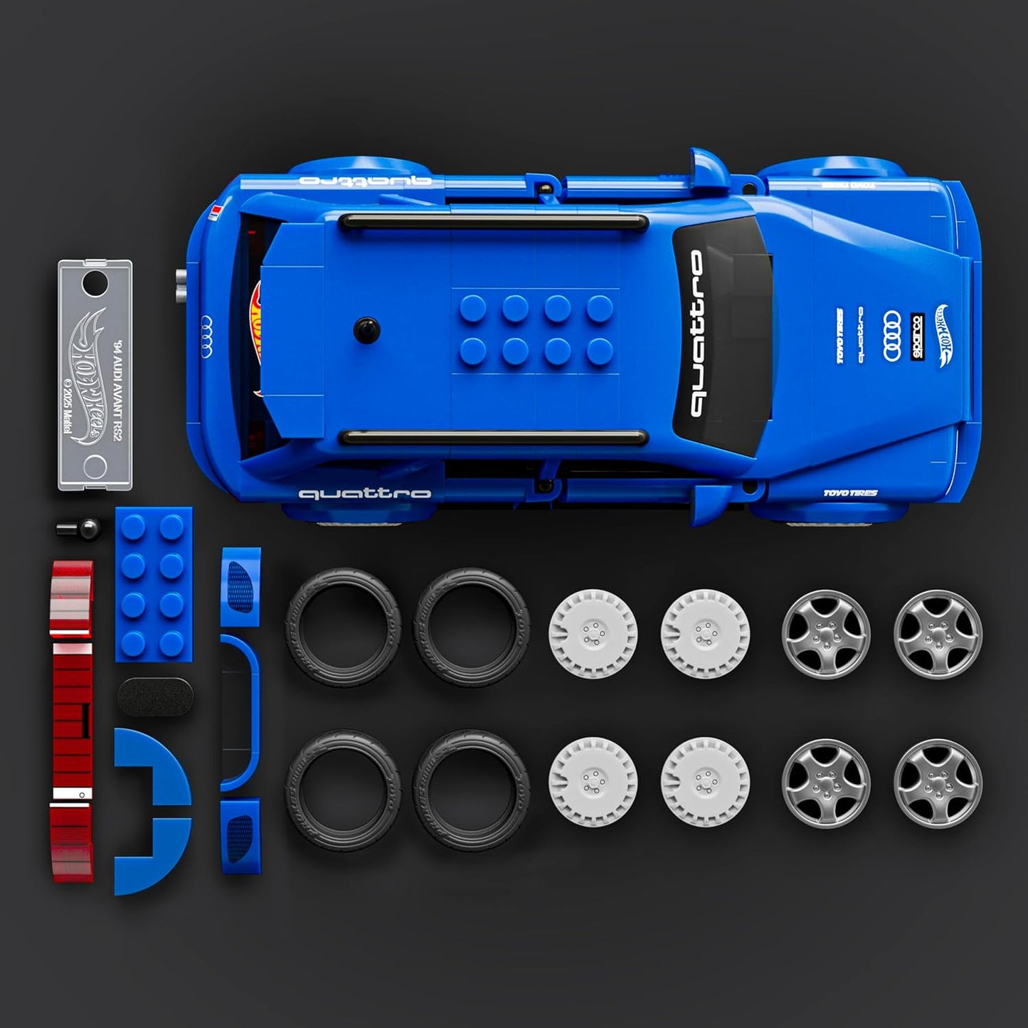 Hot Wheels Audi Avant RS2 Building Toy Kit (253 Pieces), For Collectors