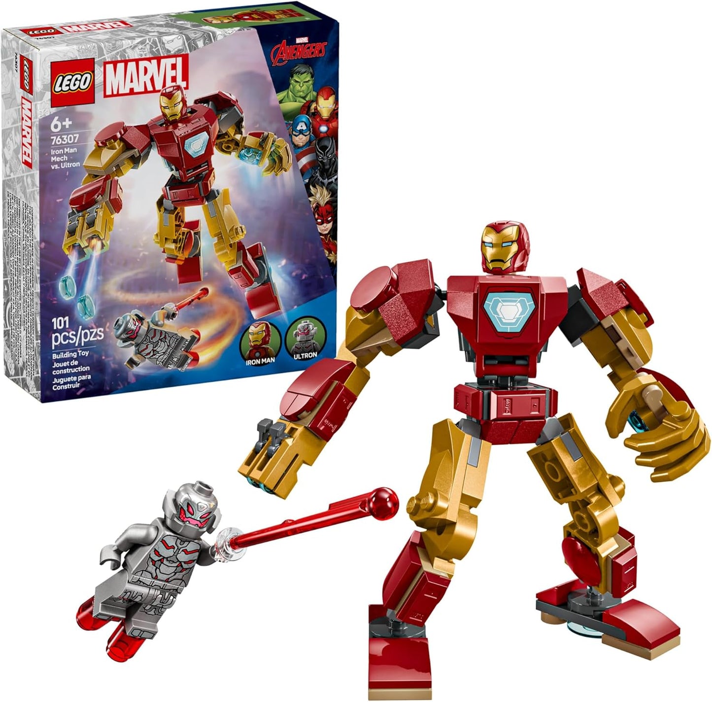 Lego Marvel Iron Man Mech vs Ultron 76307