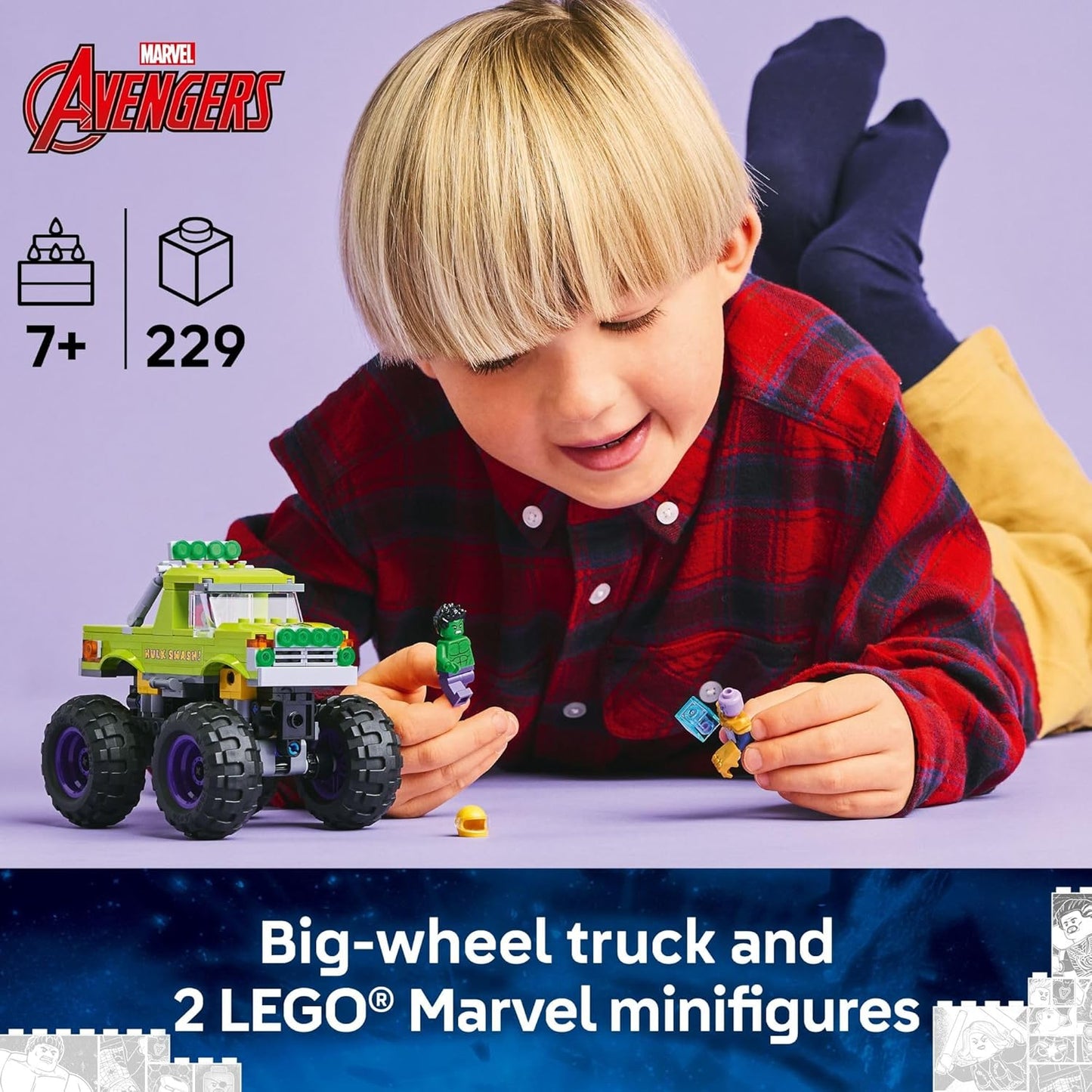 Lego Marvel The Hulk Truck vs Thanos 76312