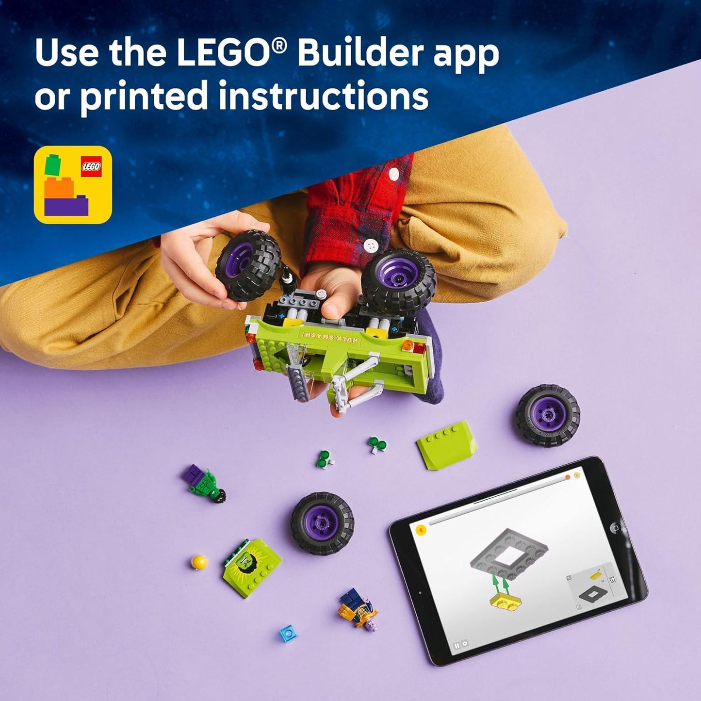 Lego Marvel The Hulk Truck vs Thanos 76312