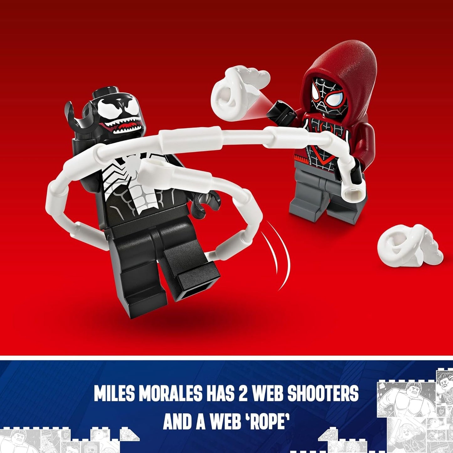 Lego Marvel Venom Mech Armor vs Miles Morales 76276