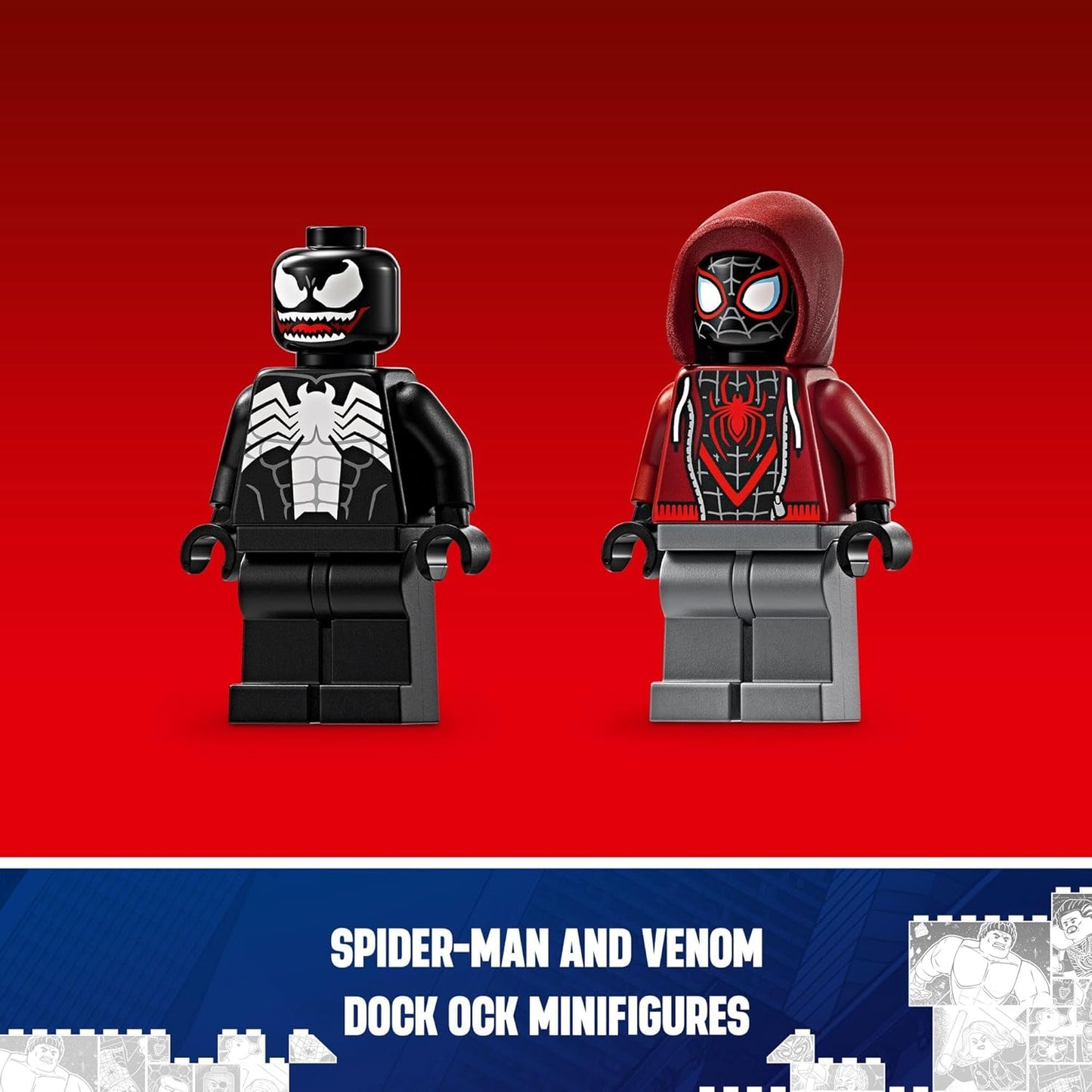 Lego Marvel Venom Mech Armor vs Miles Morales 76276
