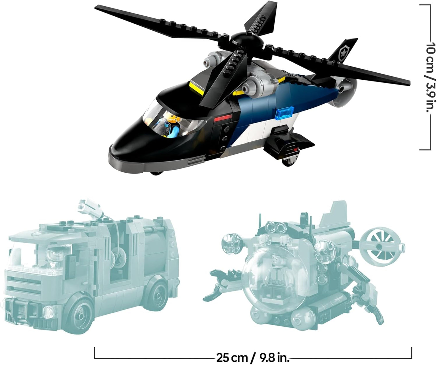 Lego City Helicopter, Fire Truck & Submarine Remix 60462