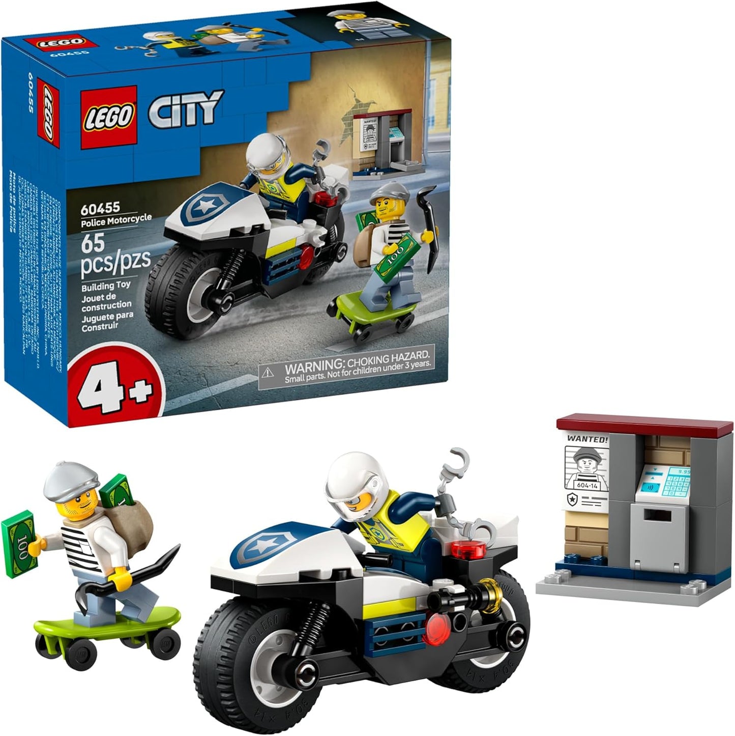 Lego City Police Motorcycle Chase 60455