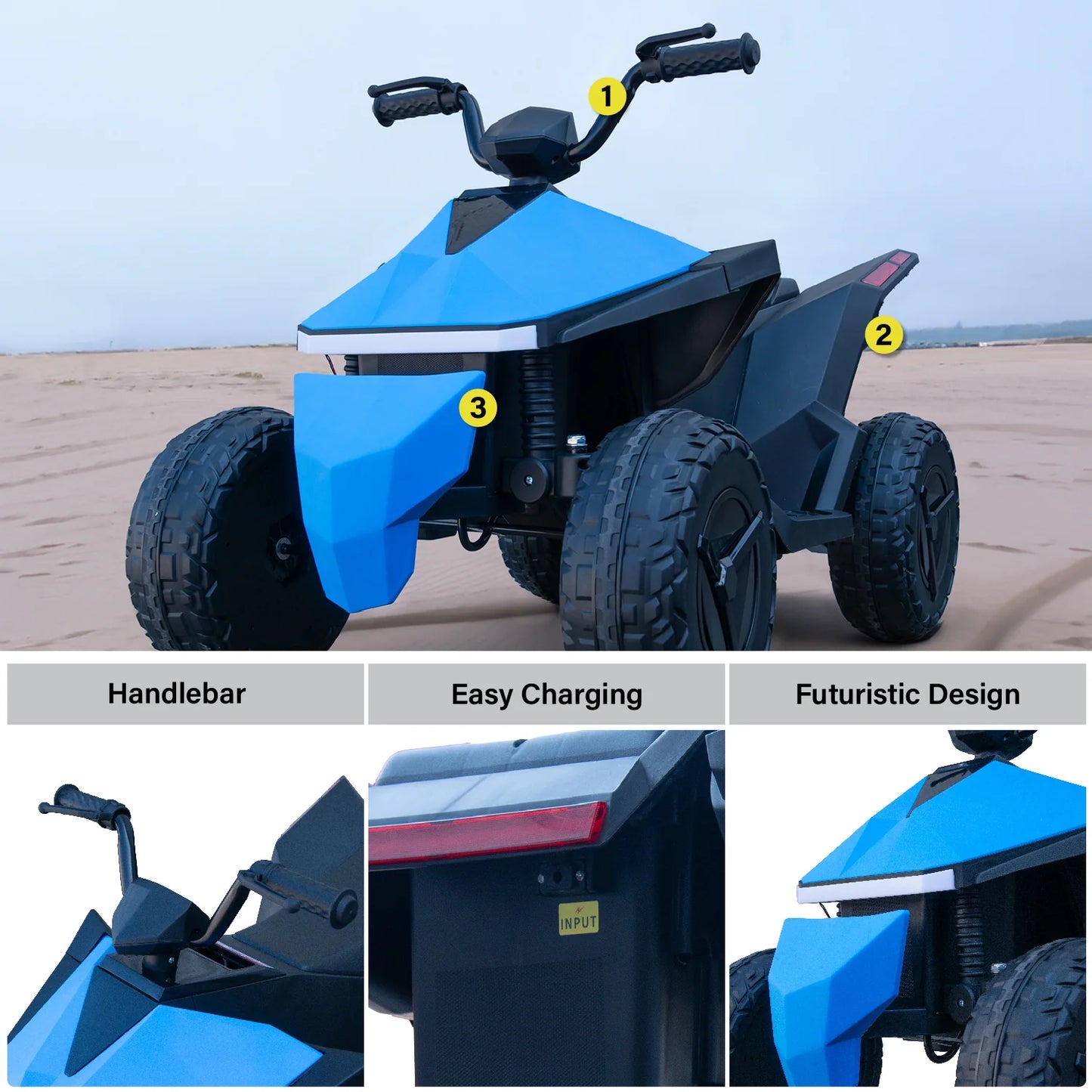 Electric Quad with Rear Suspension, Cyber 12V Ride-On ATV