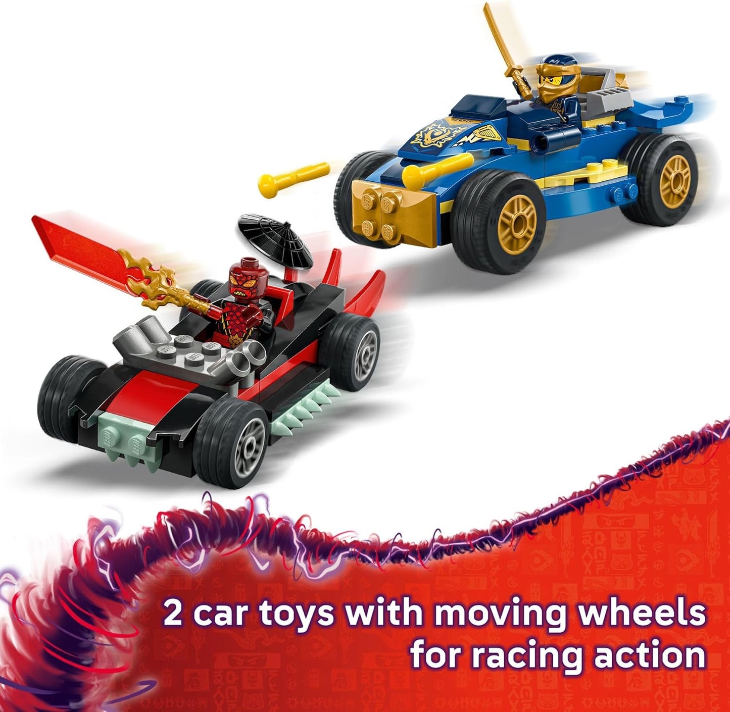 Lego Ninjago Rogue vs. Drix Race Car Duel
