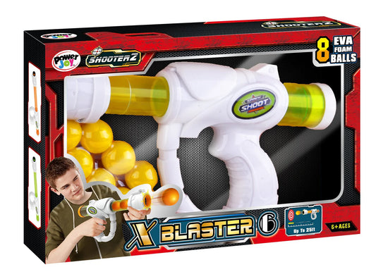 Power Joy Shooterz X Blaster 6 | 8-Piece EVA Foam Balls (Styles Vary)