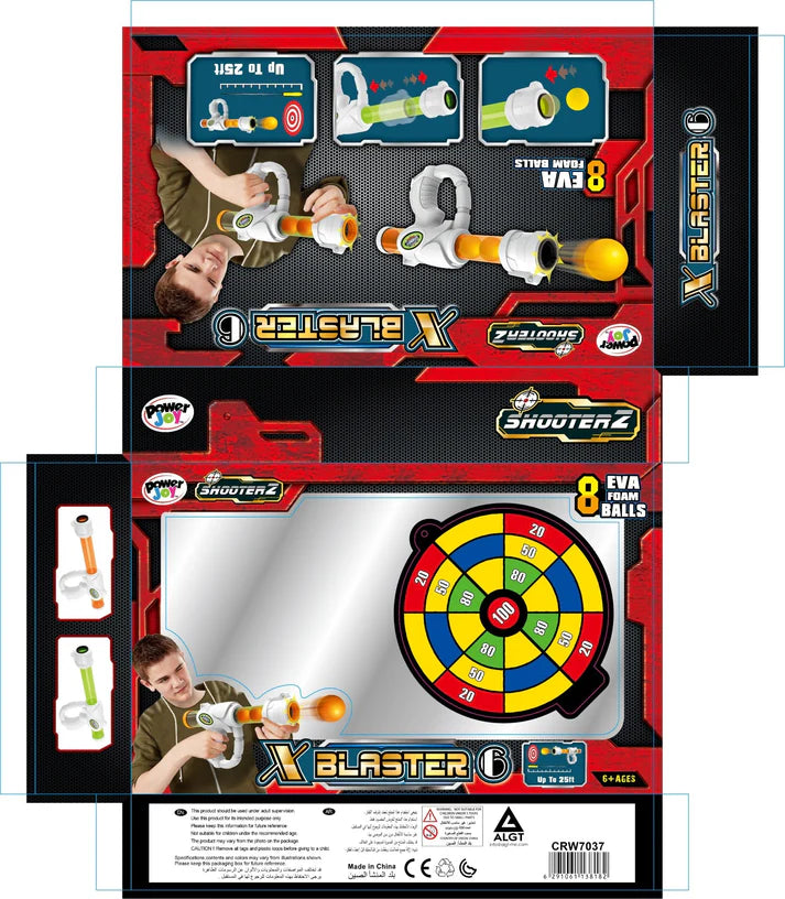 Power Joy Shooterz X Blaster 6 | 8-Piece EVA Foam Balls (Styles Vary)