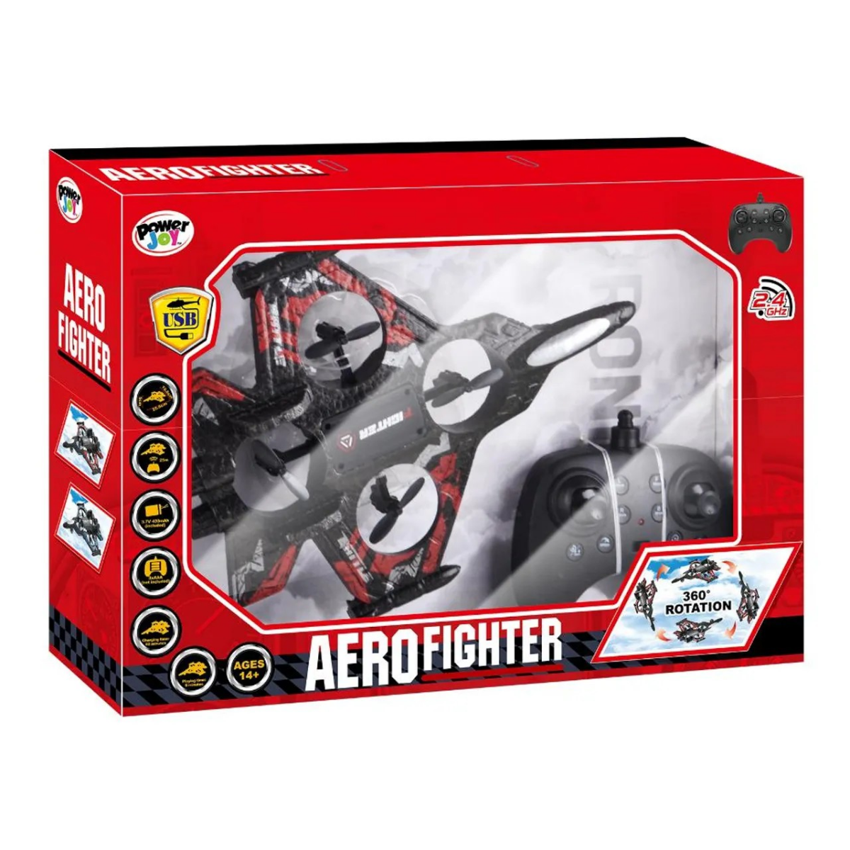 Power Joy - Remote Control Aero Fighter Drone 4channel 2.4g