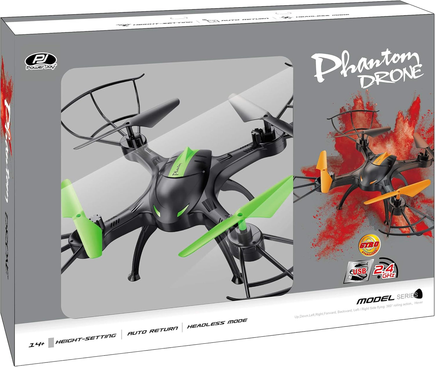 Power Joy Rc Drone Quad 4 Channel 2.4 Ghz 28.5cm (Colored Vary)