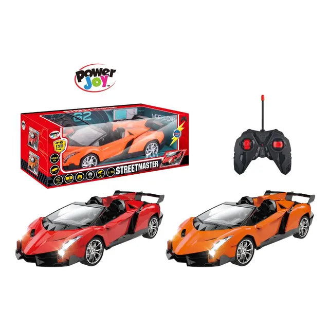 Power Joy - Remote Control Street Master With Light Sports Car - 1:16 (Colored Vary)