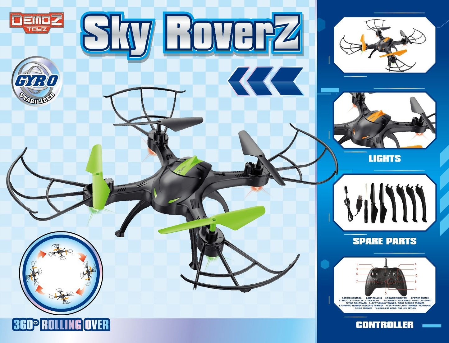 Demoz RC Sky Roverz 2.4G with Light (Styles Vary)