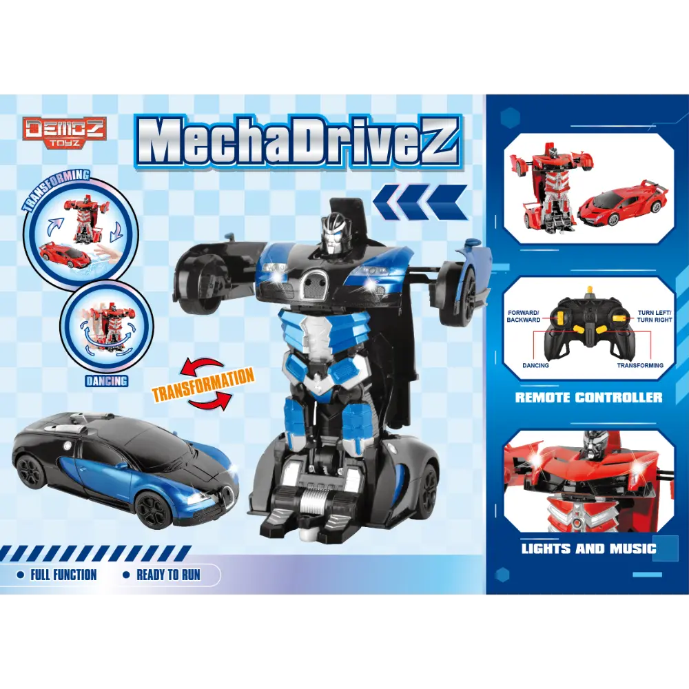 Demoz RC Mecha Drive Z Transformer 1/14 2.4G Light and Sound (Styles Vary)