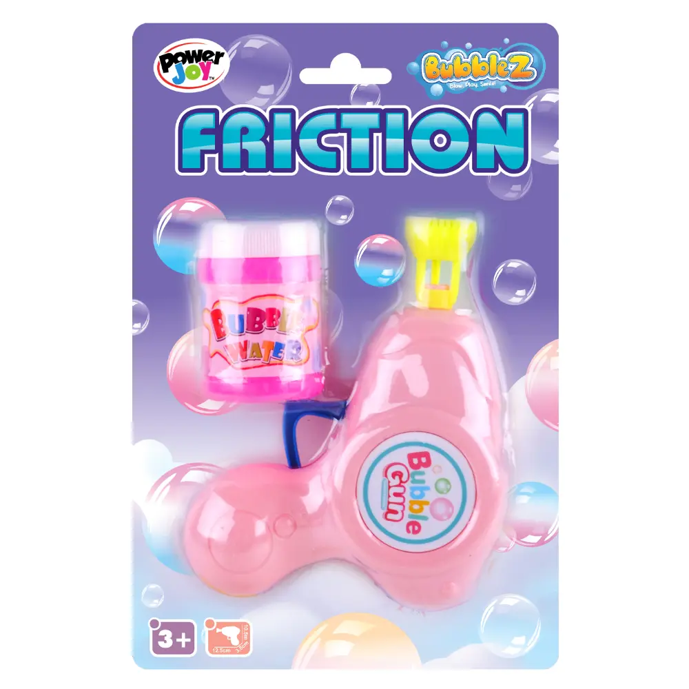 Power Joy Bubble Friction Mini Gun (Styles Vary)