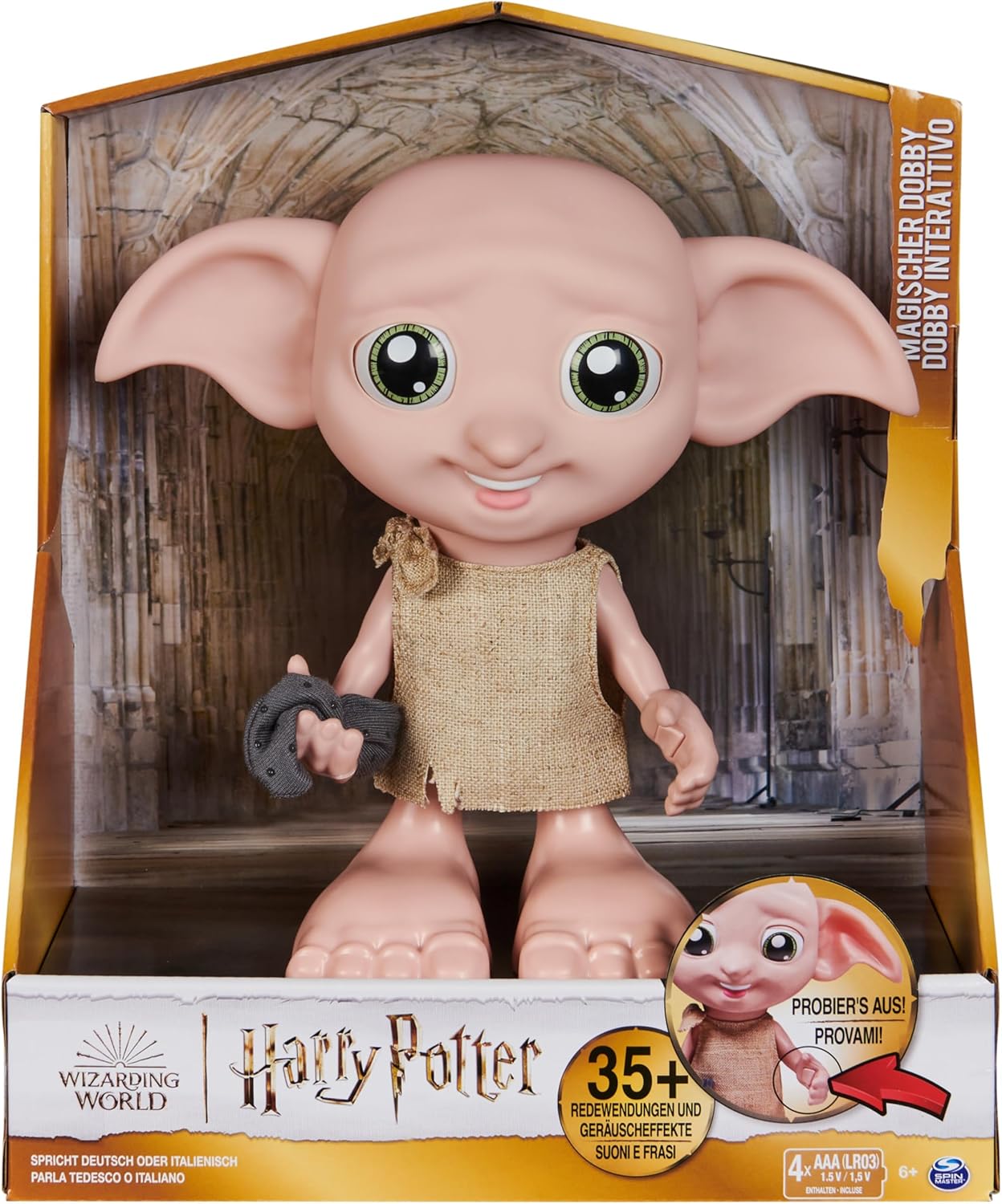 Harry Potter Interactive Dobby House Elf Doll with Over 30 Sounds, Phrases and Movements
