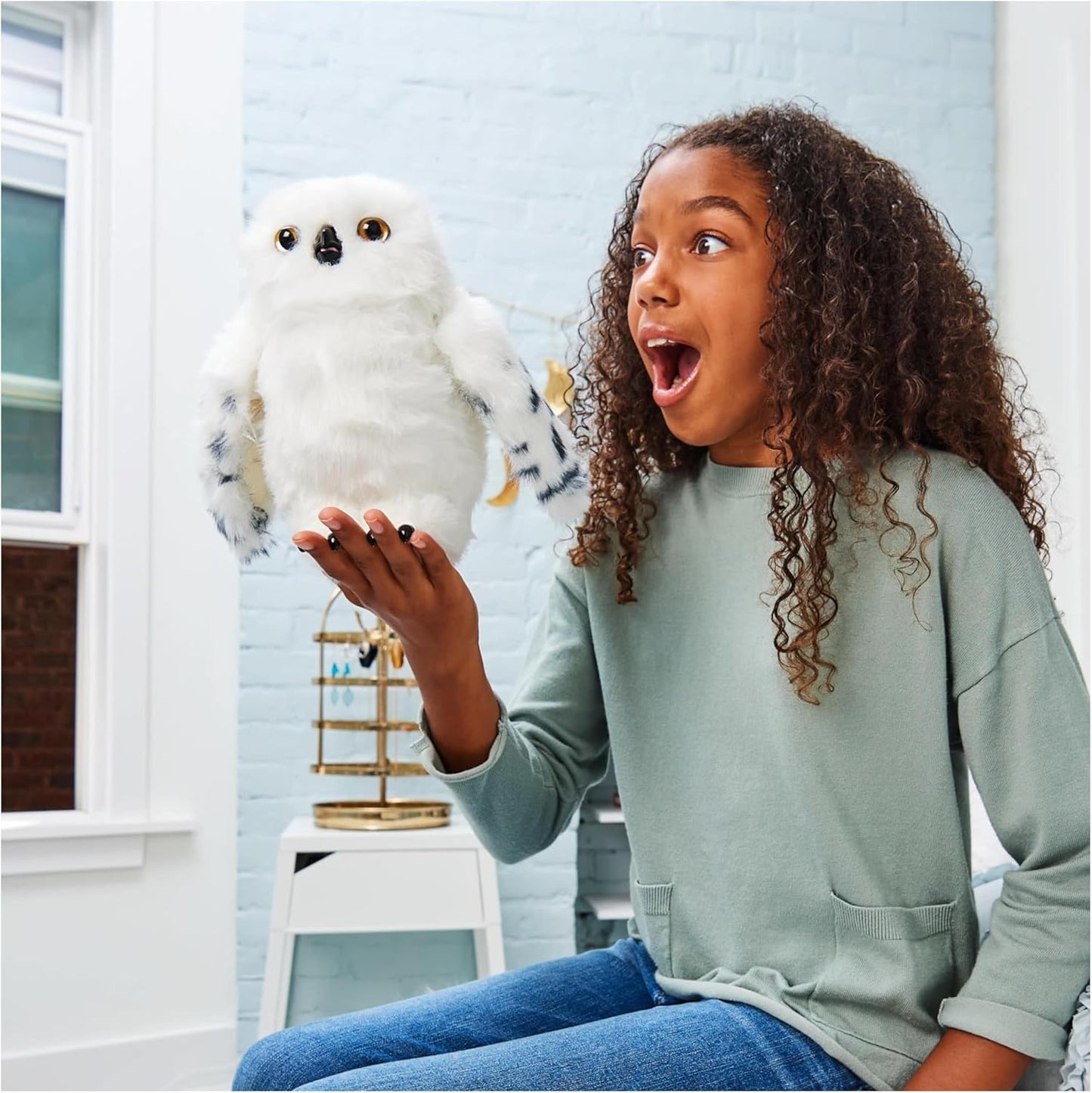 Harry Potter Wizarding World  Plush Hedwig Owl Harry Potter Interactive  with 15+ Sounds