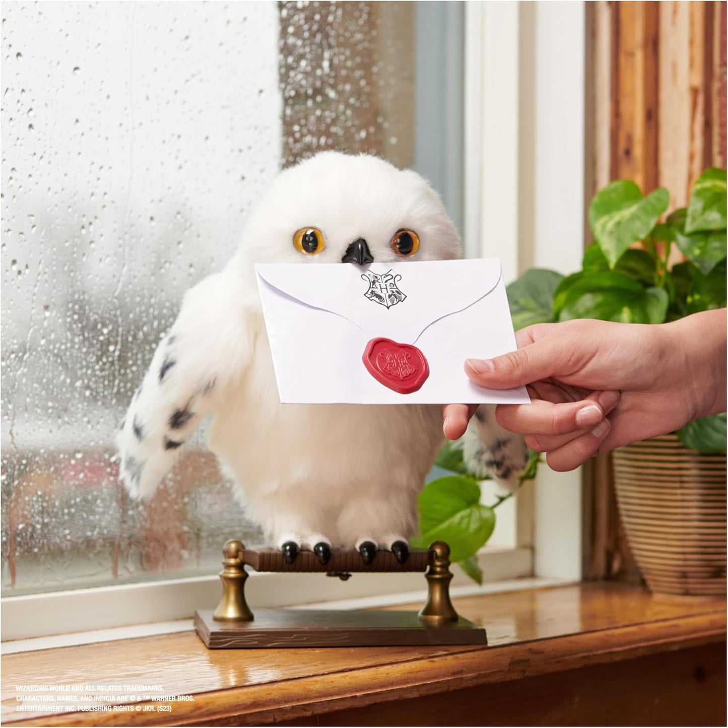 Harry Potter Wizarding World  Plush Hedwig Owl Harry Potter Interactive  with 15+ Sounds