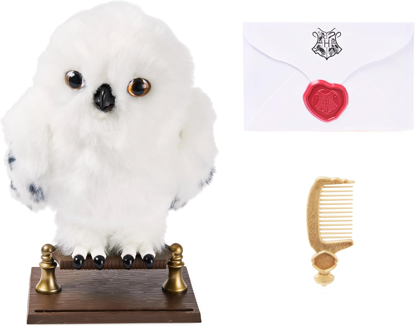 Harry Potter Wizarding World  Plush Hedwig Owl Harry Potter Interactive  with 15+ Sounds