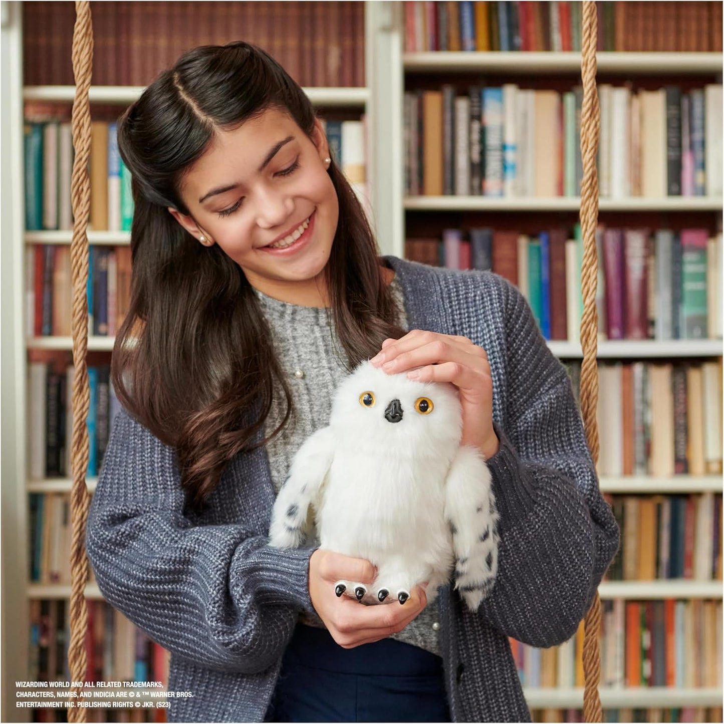 Harry Potter Wizarding World  Plush Hedwig Owl Harry Potter Interactive  with 15+ Sounds