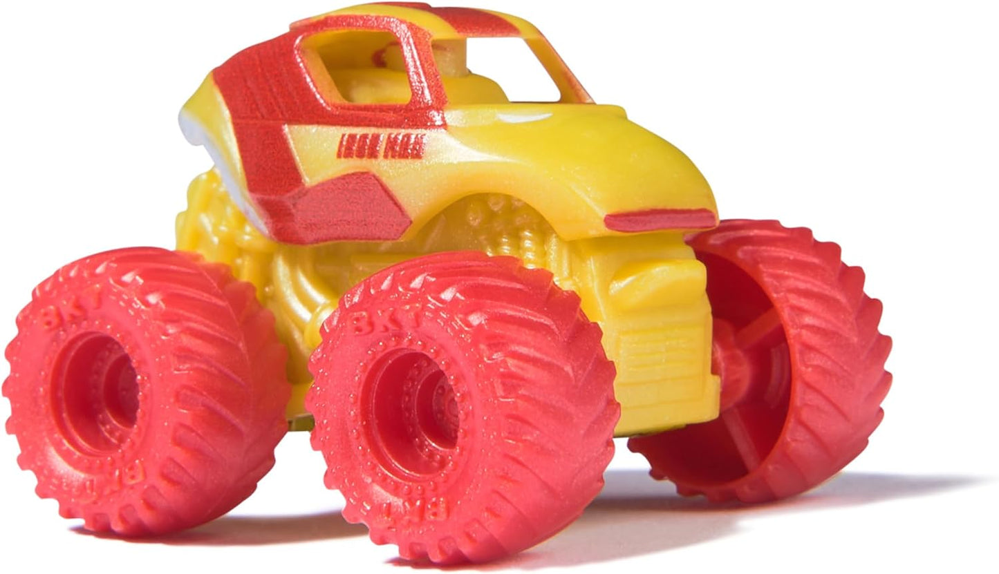 Monster Jam Marvel Mini Truck Set of 3 with Black Panther, Captain America, Iron Man, Scale 1:87